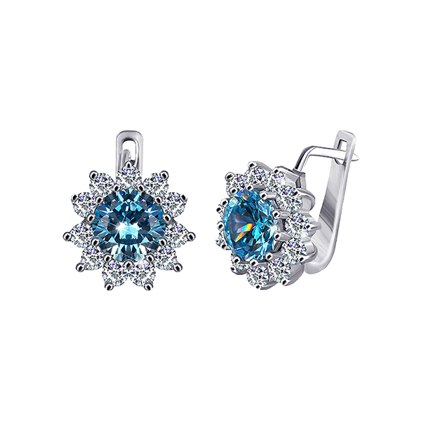 Серебряные серьги с фианитом 025574 детальное изображение ювелирного изделия Серебряные серьги с камнями Серебряные серьги с фианитом 025574 детальное изображение ювелирного изделия Серебряные серьги с камнями