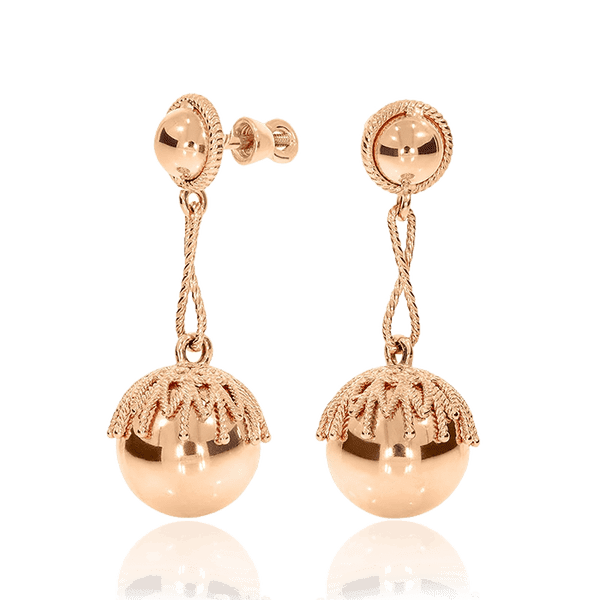 Золотые серьги с шариками Вселенная 031691 детальное изображение ювелирного изделия Золотые серьги без вставок Золотые серьги с шариками Вселенная 031691 детальное изображение ювелирного изделия Золотые серьги без вставок