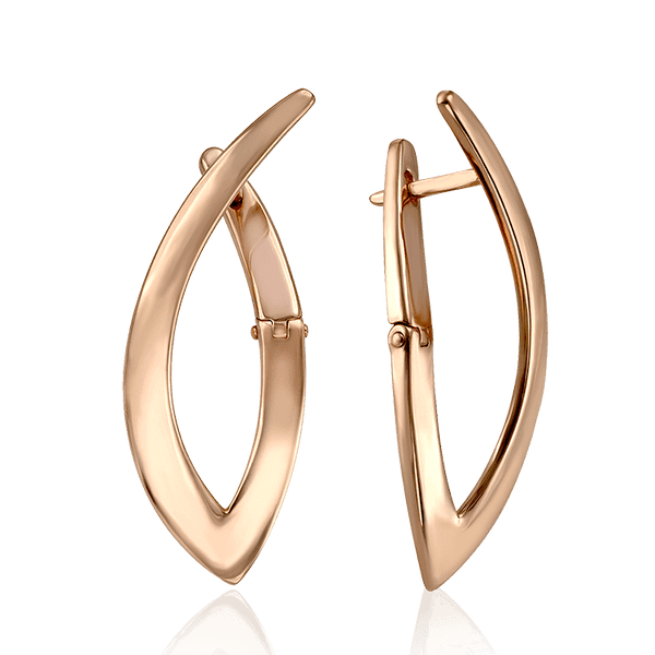 Трендовые золотые сережки гладкие 033743 детальное изображение ювелирного изделия Золотые серьги без вставок Трендовые золотые сережки гладкие 033743 детальное изображение ювелирного изделия Золотые серьги без вставок