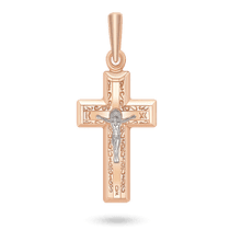 обзорное фото Золотой крестик 222022 Золотые крестики обзорное фото Золотой крестик 222022  Золотые крестики