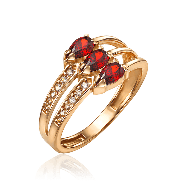 Золотое кольцо с камнями три капли 033979 детальное изображение ювелирного изделия Золотые кольца Золотое кольцо с камнями три капли 033979 детальное изображение ювелирного изделия Золотые кольца