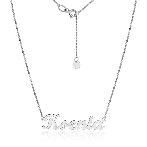 Серебряное именное колье Ksenia 034673 детальное изображение ювелирного изделия Серебряные цепочки Серебряное именное колье Ksenia 034673 детальное изображение ювелирного изделия Серебряные цепочки