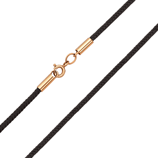 Ювелирный шнурок с золотой застежкой 034958 детальное изображение ювелирного изделия Золотые цепочки Ювелирный шнурок с золотой застежкой 034958 детальное изображение ювелирного изделия Золотые цепочки