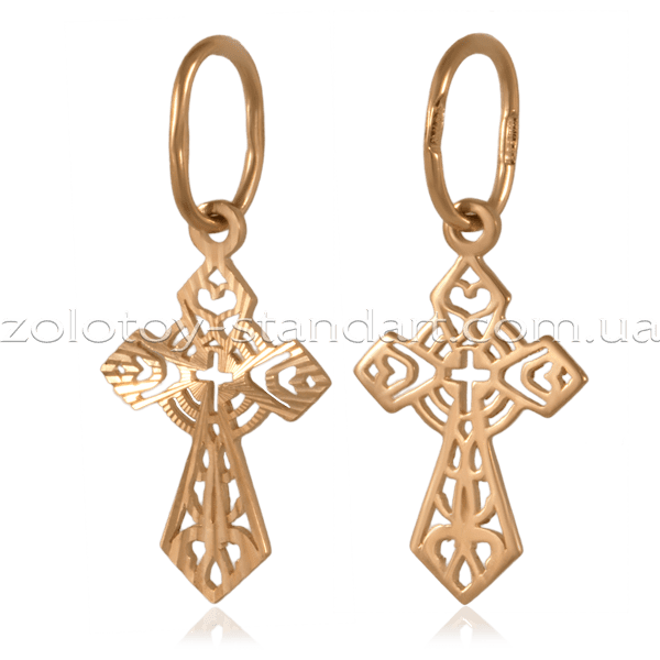 Золотой крестик 504002 детальное изображение ювелирного изделия Декоративные золотые крестики Золотой крестик 504002 детальное изображение ювелирного изделия Декоративные золотые крестики