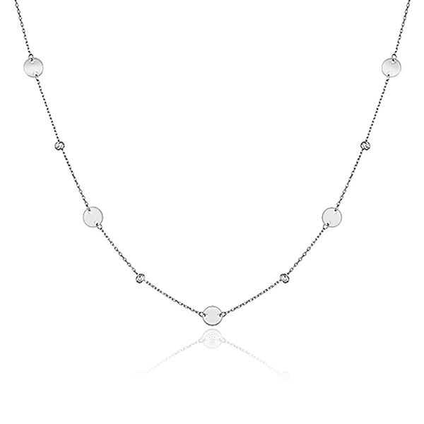 Колье из белого золота Монеты и бусины 032428 детальное изображение ювелирного изделия Золотое колье без камней Колье из белого золота Монеты и бусины 032428 детальное изображение ювелирного изделия Золотое колье без камней