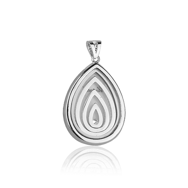 Серебряный подвес с фианитами Капля в стиле Chopard Серебряный подвес с фианитами Капля в стиле Chopard