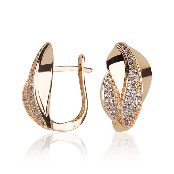 Женские серьги из золота 585 с фианитами Элегантность 032203 детальное изображение ювелирного изделия Золотые серьги с фианитом Женские серьги из золота 585 с фианитами Элегантность 032203 детальное изображение ювелирного изделия Золотые серьги с фианитом