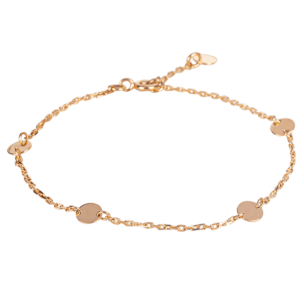 Стильний золотий браслет "Грейс" з монетками, універсальний розмір 037427 детальне зображення ювелірного виробу Стильний золотий браслет "Грейс" з монетками, універсальний розмір 037427 детальне зображення ювелірного виробу