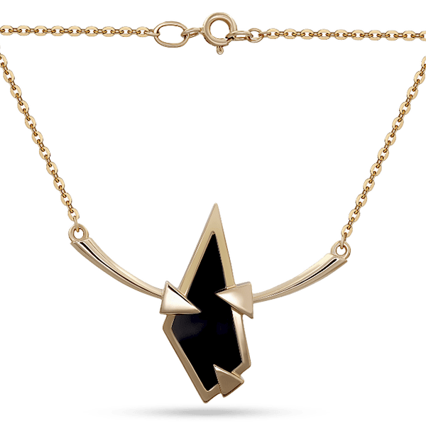 Золотое колье с агатом 030031 детальное изображение ювелирного изделия Золотые колье с камнями Золотое колье с агатом 030031 детальное изображение ювелирного изделия Золотые колье с камнями