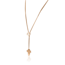 обзорное фото Золотое колье Крест без вставок 026545 Золотое колье без камней обзорное фото Золотое колье Крест без вставок 026545  Золотое колье без камней