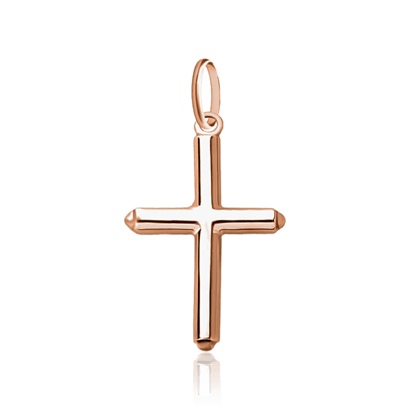 Золотой декоративный крестик гладкий 029574 детальное изображение ювелирного изделия Детский золотой крестик Золотой декоративный крестик гладкий 029574 детальное изображение ювелирного изделия Детский золотой крестик