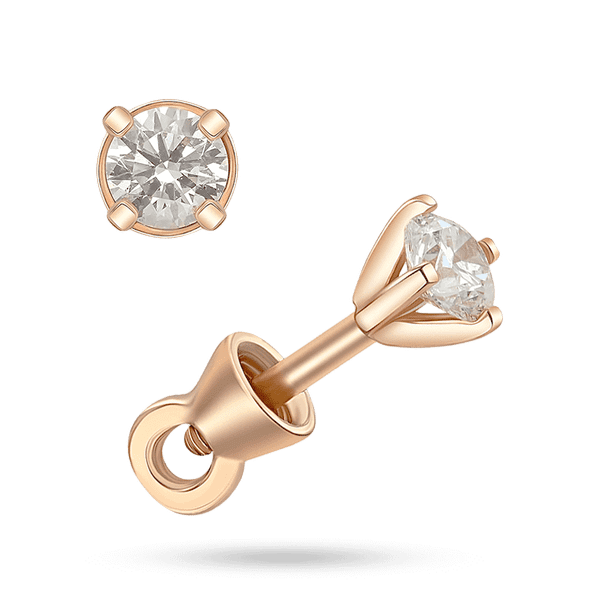 Золотые серьги-пусеты с бриллиантом 041272 детальное изображение ювелирного изделия Золотые серьги с бриллиантами Золотые серьги-пусеты с бриллиантом 041272 детальное изображение ювелирного изделия Золотые серьги с бриллиантами