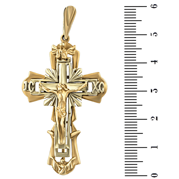 Золотий хрест 1,4,0396 детальне зображення ювелірного виробу