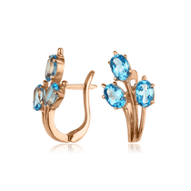 обзорное фото Золотые серьги с топазом 529806 Золотые серьги с топазом обзорное фото Золотые серьги с топазом 529806  Золотые серьги с топазом