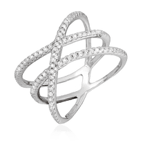 обзорное фото Серебряное кольцо с фианитами 024677 Серебряные кольца с фианитом обзорное фото Серебряное кольцо с фианитами 024677  Серебряные кольца с фианитом