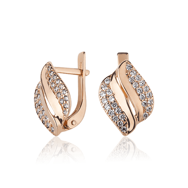 Золотые серьги с фианитом 028131 детальное изображение ювелирного изделия Золотые серьги с фианитом Золотые серьги с фианитом 028131 детальное изображение ювелирного изделия Золотые серьги с фианитом