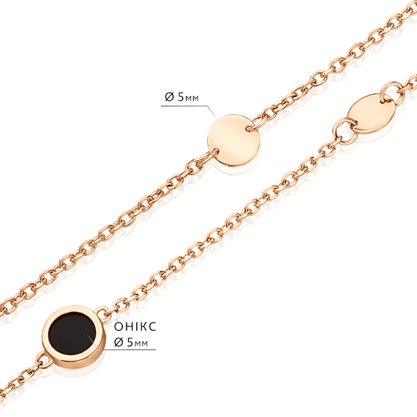 Золотий браслет на руку з агатом 035249 детальне зображення ювелірного виробу Золотий браслет на руку з агатом 035249 детальне зображення ювелірного виробу