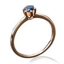 обзорное фото Золотое кольцо с сапфиром из красного золота 1090 Золотые кольца с сапфиром обзорное фото Золотое кольцо с сапфиром из красного золота 1090  Золотые кольца с сапфиром