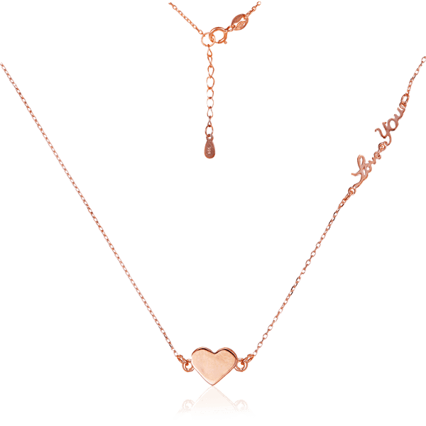 Позолочені кольє Серце і напис Love you 026214 детальне зображення ювелірного виробу