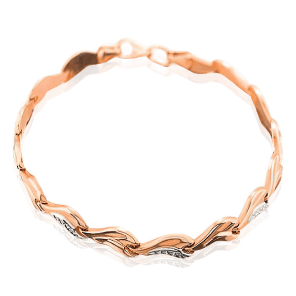 Золотой браслет Ролекс женский с алмазной гранью 036830 детальное изображение ювелирного изделия Золотые браслеты