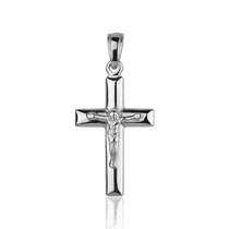 обзорное фото Крестик в белом золоте 026473  Золотые крестики