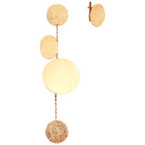 обзорное фото Золотые серьги асимметричные Зеркала 033370  Золотые серьги без вставок