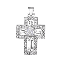 обзорное фото Серебряный крестик П2Ф/438  Серебряные подвески крестики