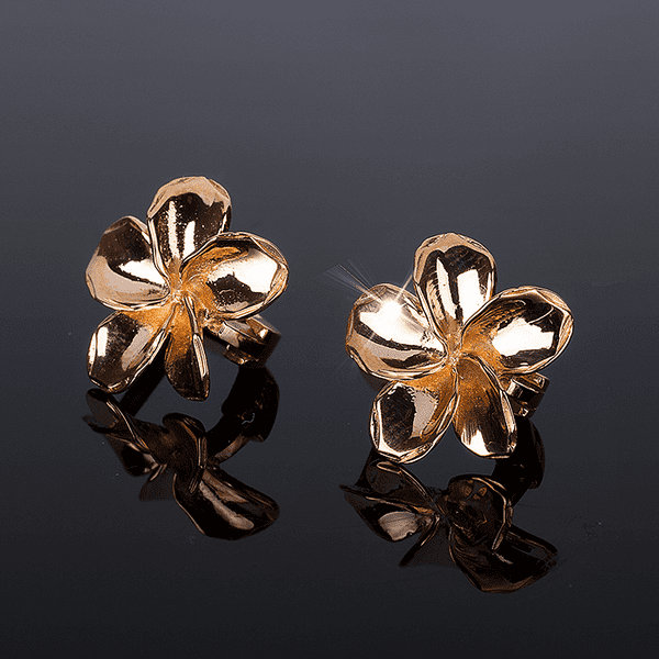 Серьги цветочки без камней Серьги цветочки без камней