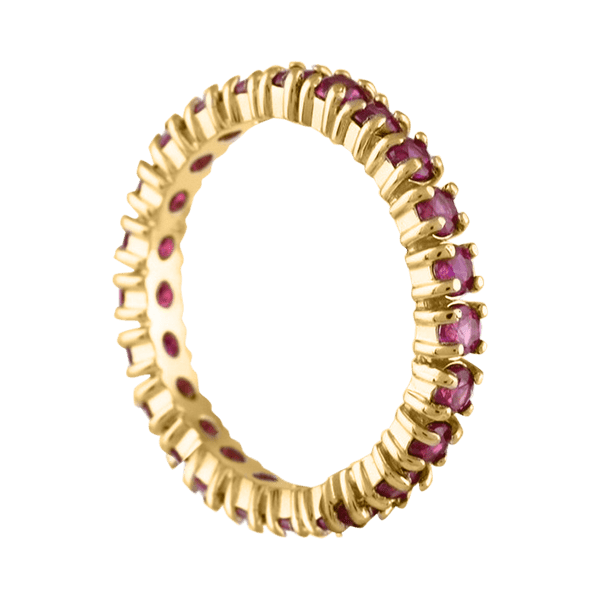 Золотое кольцо-дорожка с рубинами 026556 купить Золотое кольцо-дорожка с рубинами 026556 купить