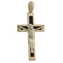 обзорное фото Золотой крестик 210103Е Золотые крестики обзорное фото Золотой крестик 210103Е  Золотые крестики