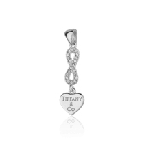 обзорное фото Серебряный подвес в стиле Tiffany с фианитами 027948  Серебряные подвески со вставками