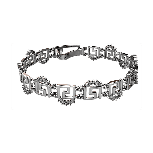 Браслет из белого золота 892022 детальное изображение ювелирного изделия Золотые браслеты жесткие Браслет из белого золота 892022 детальное изображение ювелирного изделия Золотые браслеты жесткие