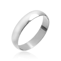 обзорное фото Гладкое обручальное кольцо из белого золота классическое 036742  Золотые кольца