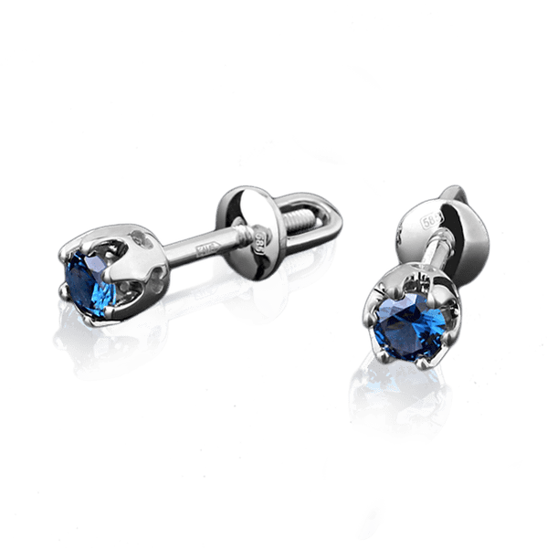 Серьги из белого золота с сапфирами 2117.0/1 детальное изображение ювелирного изделия Золотые серьги с сапфиром Серьги из белого золота с сапфирами 2117.0/1 детальное изображение ювелирного изделия Золотые серьги с сапфиром