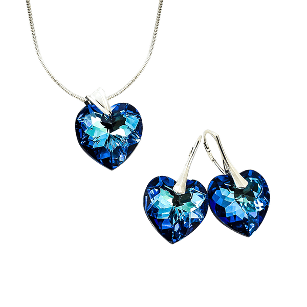 Серебряные серьги Синий сапфир с Кристаллами Сваровски 025276 Серебряные серьги Синий сапфир с Кристаллами Сваровски 025276