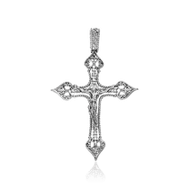 обзорное фото Серебряный крестик ажурний з Распятием 034444 Серебряные подвески крестики обзорное фото Серебряный крестик ажурний з Распятием 034444  Серебряные подвески крестики