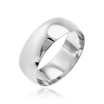 обзорное фото Классическое обручальное кольцо из белого золота 036725  Золотые кольца