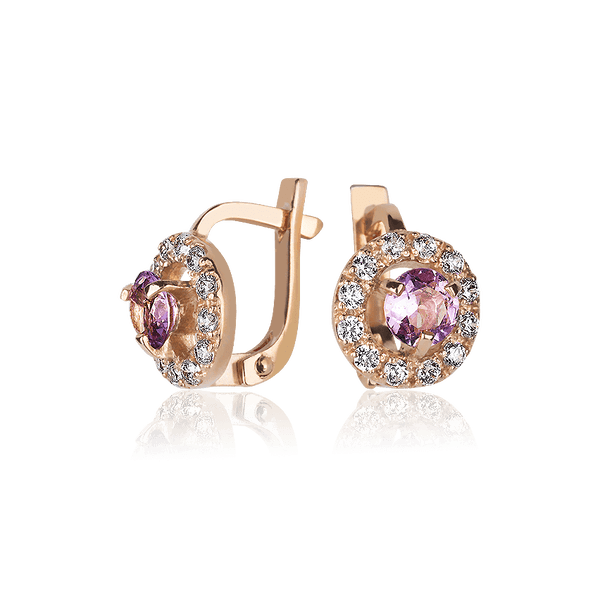 Золотые серьги с аметистом 567726 детальное изображение ювелирного изделия Золотые серьги с аметистом Золотые серьги с аметистом 567726 детальное изображение ювелирного изделия Золотые серьги с аметистом