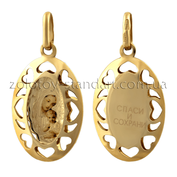 Золотая ладанка Божья Матерь 420950 детальное изображение ювелирного изделия Золотые подвески иконки Золотая ладанка Божья Матерь 420950 детальное изображение ювелирного изделия Золотые подвески иконки