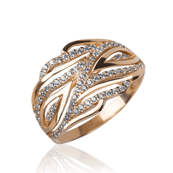 Женское золотое кольцо с фианитами 031965 детальное изображение ювелирного изделия Золотые кольца с фианитом Женское золотое кольцо с фианитами 031965 детальное изображение ювелирного изделия Золотые кольца с фианитом