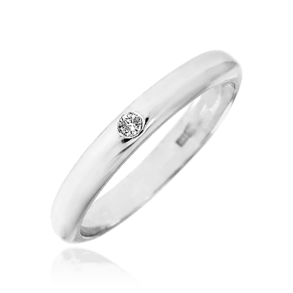 Обручальное кольцо белое золото с бриллиантом 036711 детальное изображение ювелирного изделия Золотые кольца Обручальное кольцо белое золото с бриллиантом 036711 детальное изображение ювелирного изделия Золотые кольца