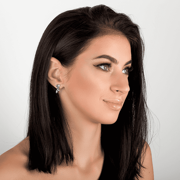 Сережки з білого золота з сапфірами і діамантами 028491 детальне зображення ювелірного виробу Сережки з білого золота з сапфірами і діамантами 028491 детальне зображення ювелірного виробу