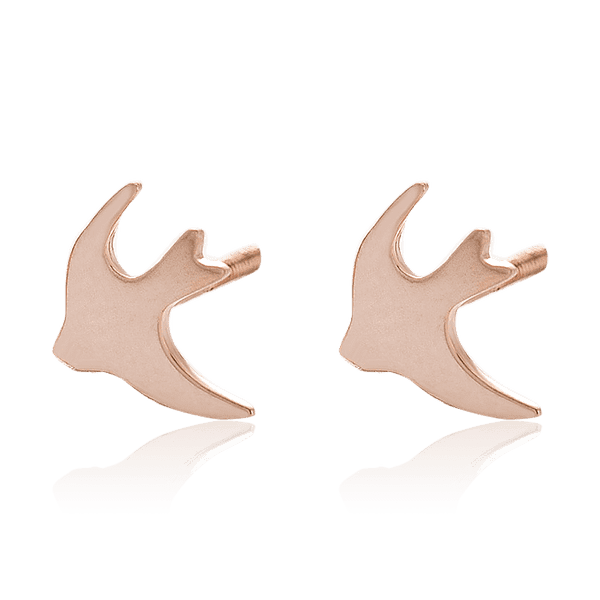 Серьги Ласточки из красного золота 033078 детальное изображение ювелирного изделия Золотые серьги Серьги Ласточки из красного золота 033078 детальное изображение ювелирного изделия Золотые серьги