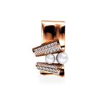 обзорное фото Золотой подвес 150195 Золотые кулоны с жемчугом обзорное фото Золотой подвес 150195  Золотые кулоны с жемчугом