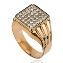 обзорное фото Кольцо с бриллиантами 023335  Золотые кольца с бриллиантами