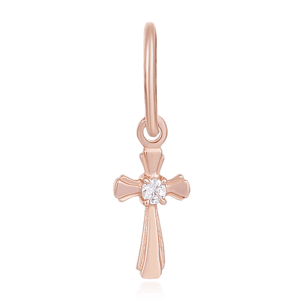 Позолоченный декоративный крест с фианитом 024791 детальное изображение ювелирного изделия Подвески с позолотой Позолоченный декоративный крест с фианитом 024791 детальное изображение ювелирного изделия Подвески с позолотой