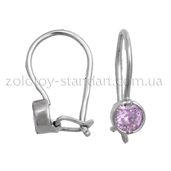 Серебряные серьги 470701С детальное изображение ювелирного изделия Серебряные серьги с камнями