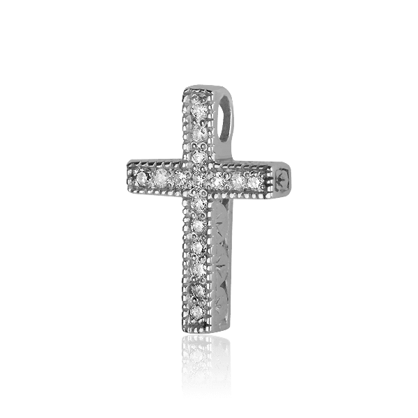 Золотой подвес с бриллиантом крестик Золотой подвес с бриллиантом крестик