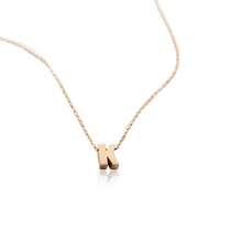 обзорное фото Золотое колье с буквой К 032799 Золотое колье без камней обзорное фото Золотое колье с буквой К 032799  Золотое колье без камней