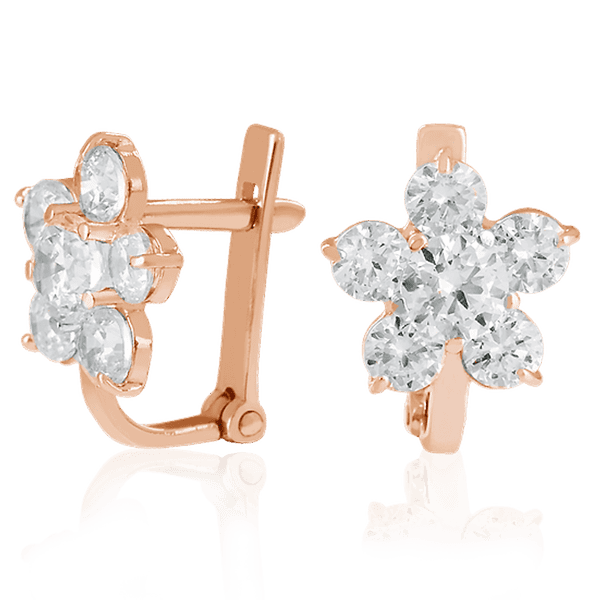 Золотые серьги с цирконием 023486 детальное изображение ювелирного изделия Золотые серьги с фианитом Золотые серьги с цирконием 023486 детальное изображение ювелирного изделия Золотые серьги с фианитом